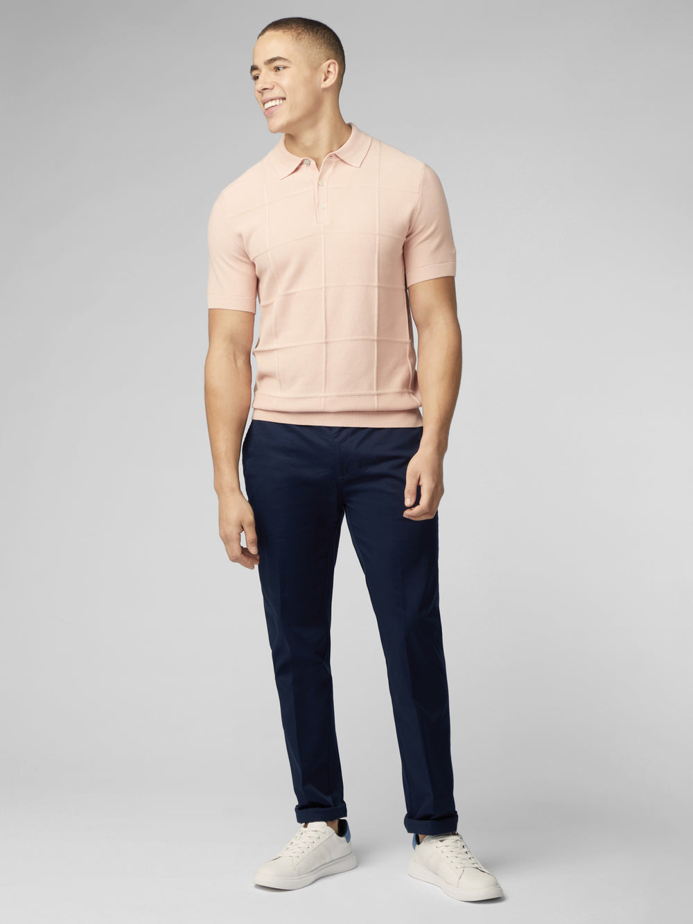 Knitwear Ben Sherman Signature Textured Polo Rose | HEX-82403993